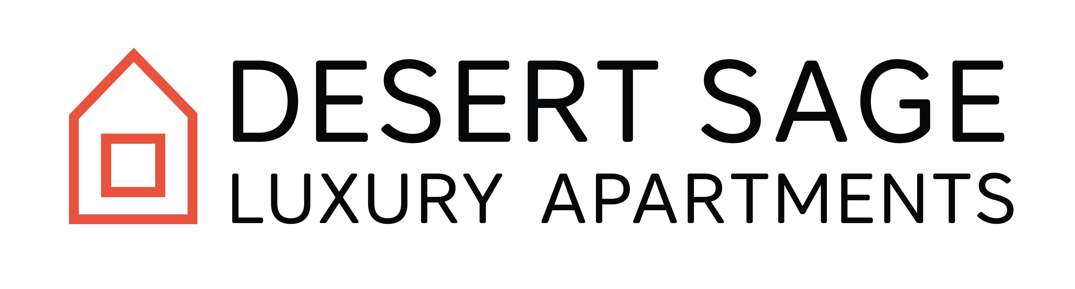 The image is a logo for a company named Desert Sage Luxury Apartments.